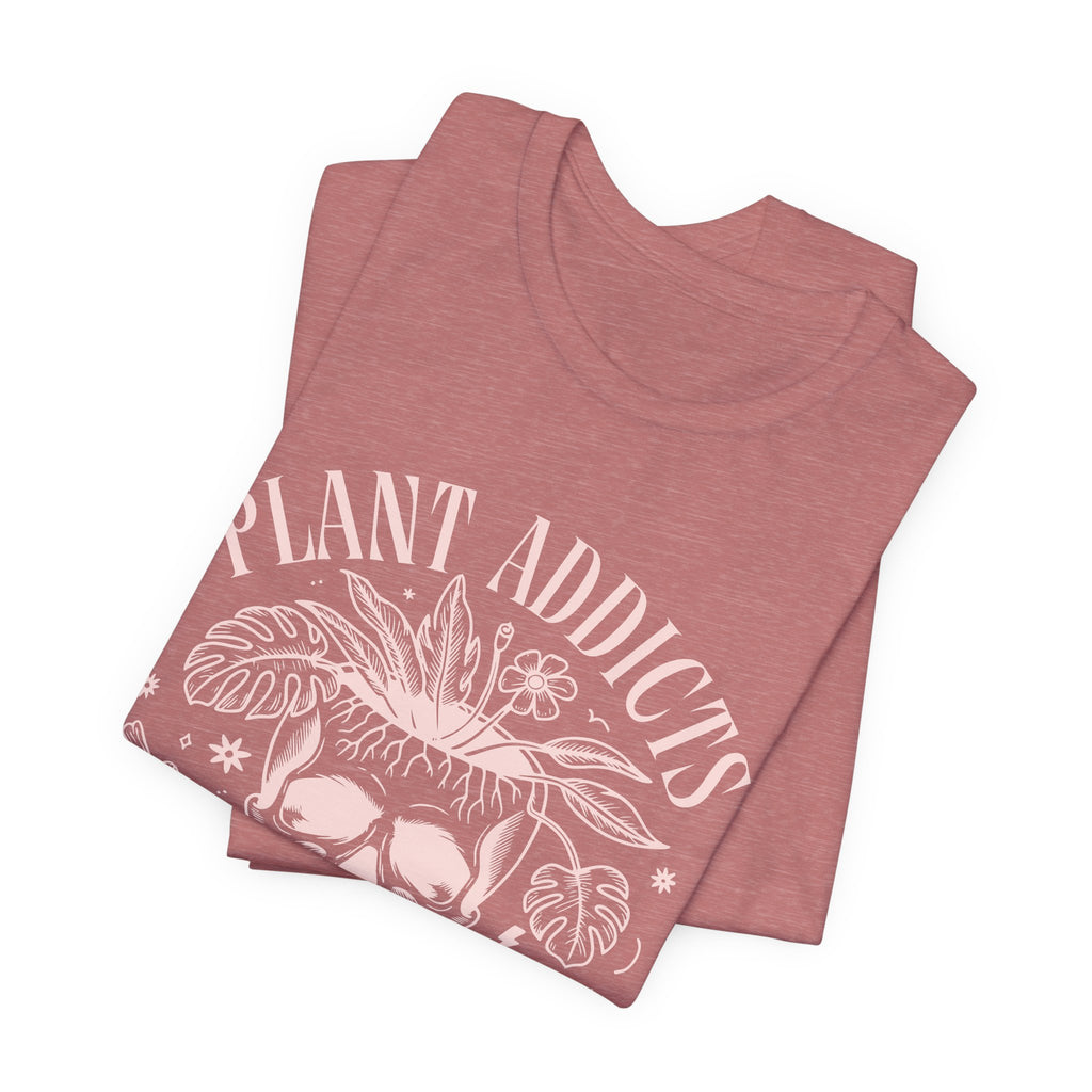 Funny Plant Addicts Anonymous T-Shirt | Botanical Skull Tee