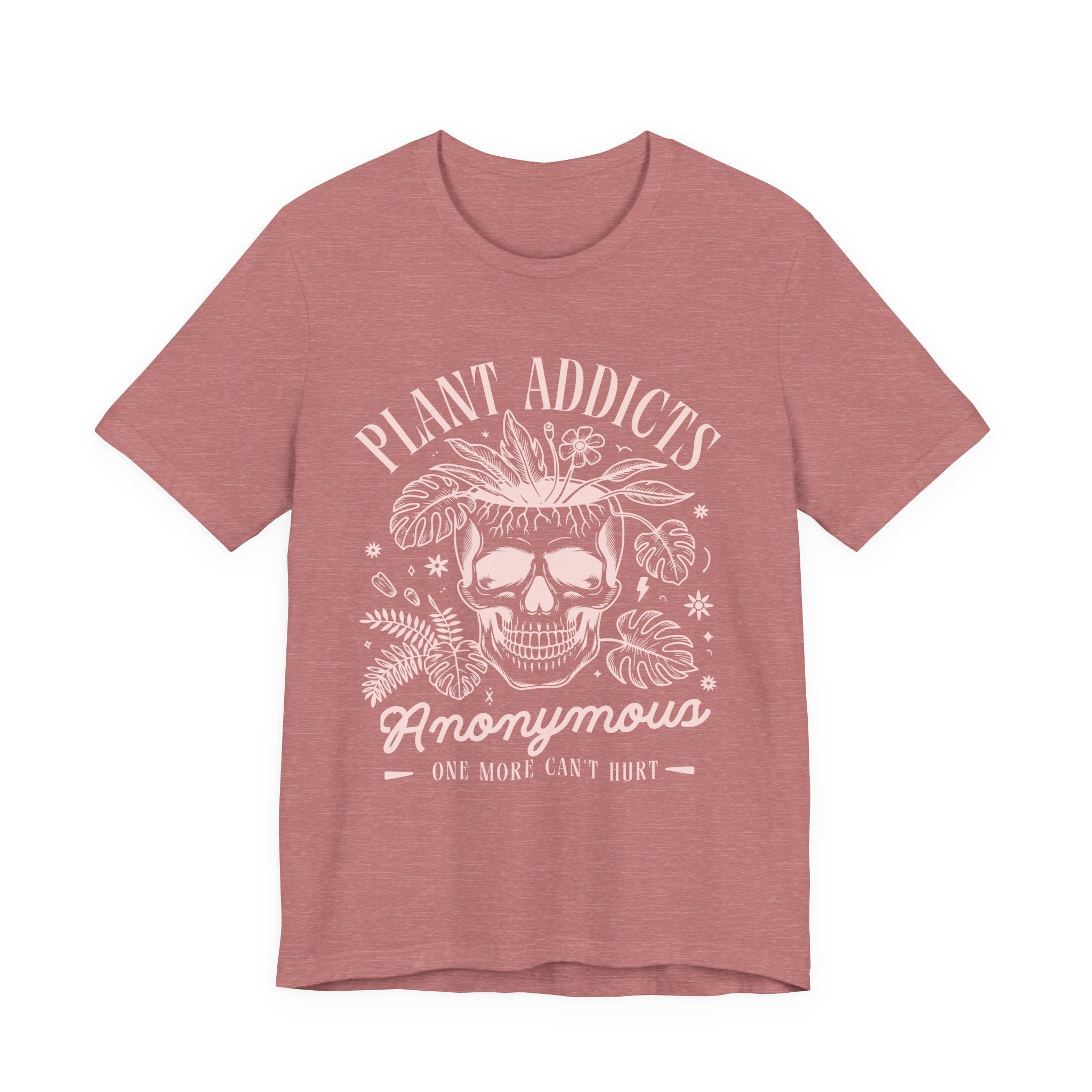 Funny Plant Addicts Anonymous T-Shirt | Botanical Skull Tee