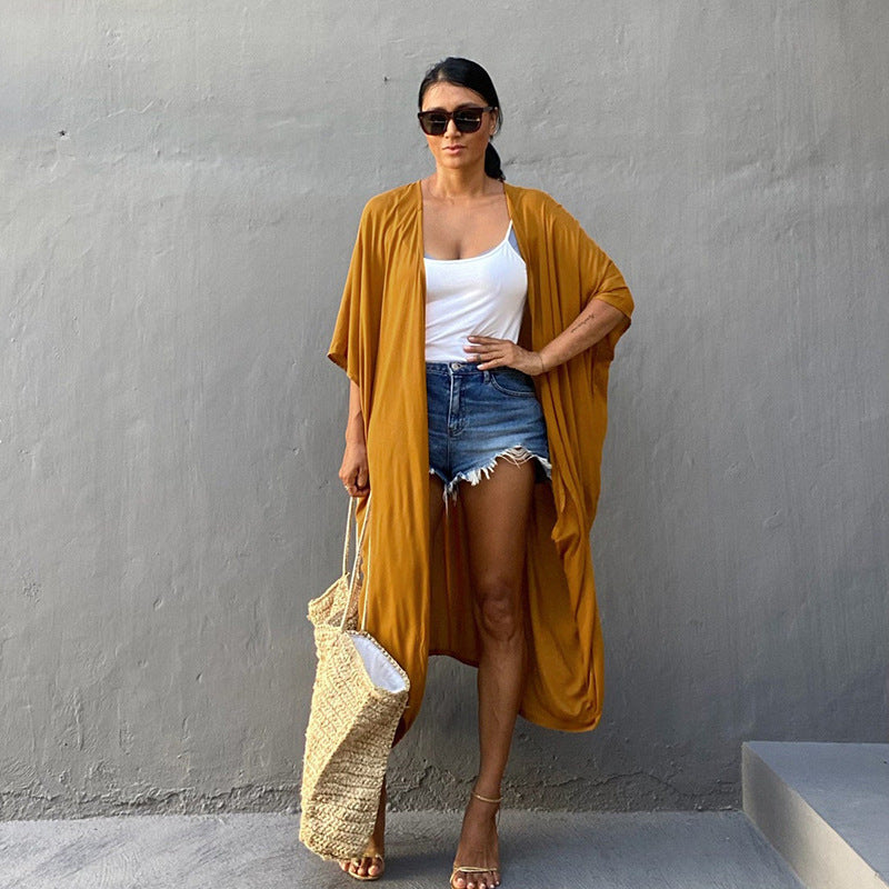 Open-Front Beach Bikini Cardigan ¨C Women¡¯s Vacation Swimsuit Cover-Up, Sun Protection Outerwear