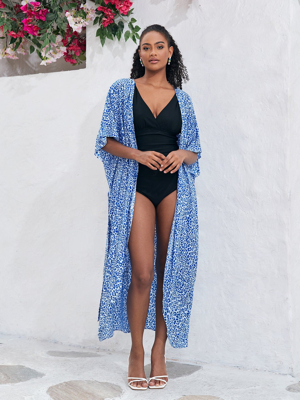 Women¡¯s Rayon Tie-Dye Beach Cover-Up ¨C Vacation Bikini Kimono, Sun Protection Swimsuit Outerwear