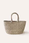 Braided Raffia Tote Sage and Natural